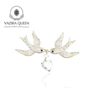 VQ Lovebirds Brooch
